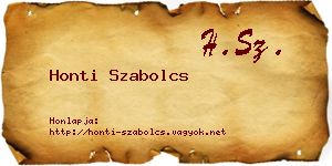 Honti Szabolcs névjegykártya