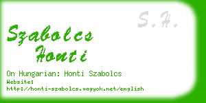 szabolcs honti business card